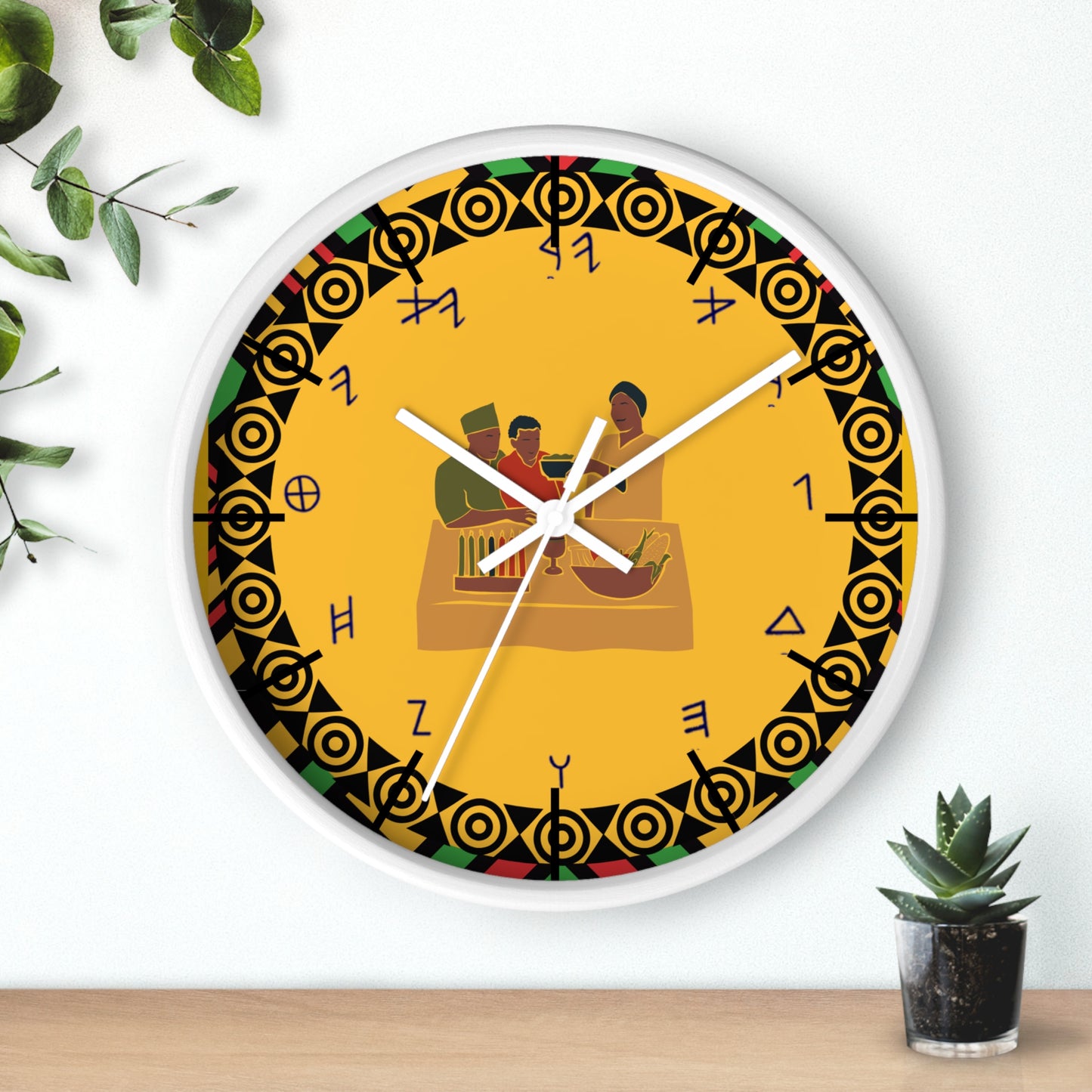 Cultural Wall Clock - Vibrant Afrocentric Design for Home Decor