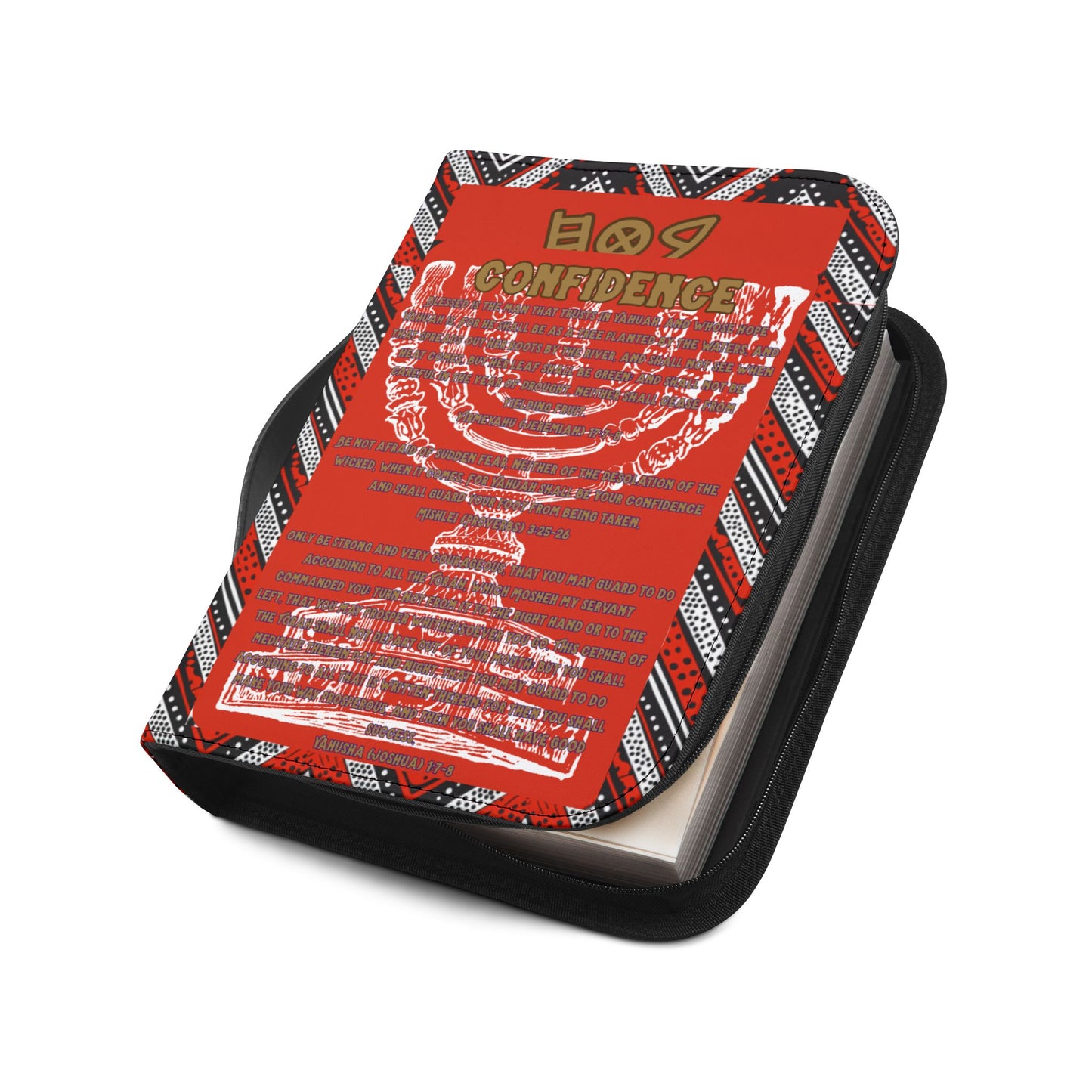 Confidence - Red Kente Bible Cover - Scriputral Affirmations Collection