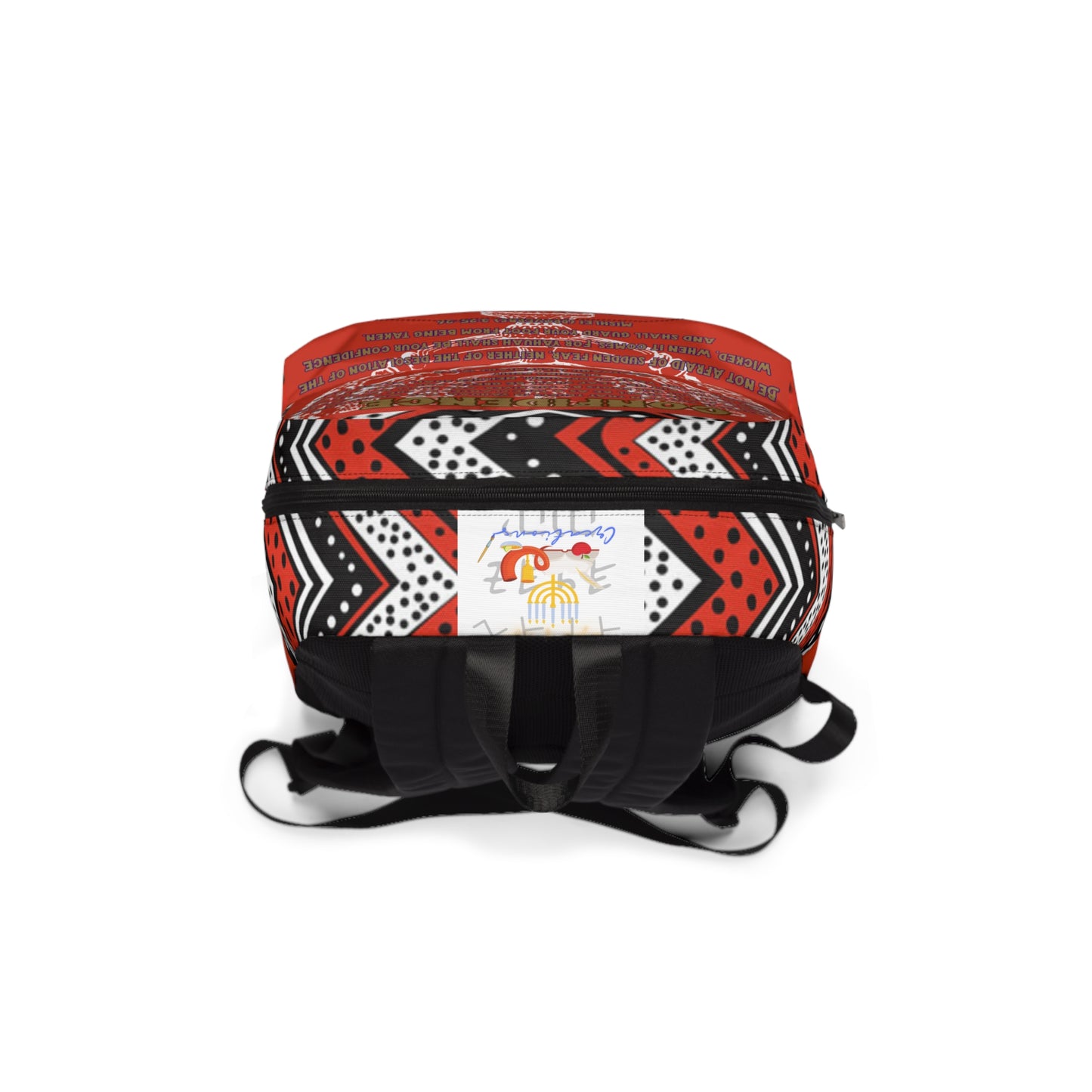 Confidence - Red Kente Unisex Backpack - Scriptural Affirmation Collection