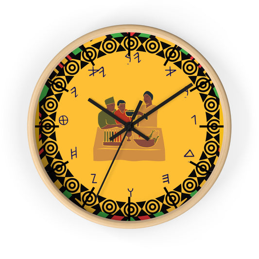 Cultural Wall Clock - Vibrant Afrocentric Design for Home Decor