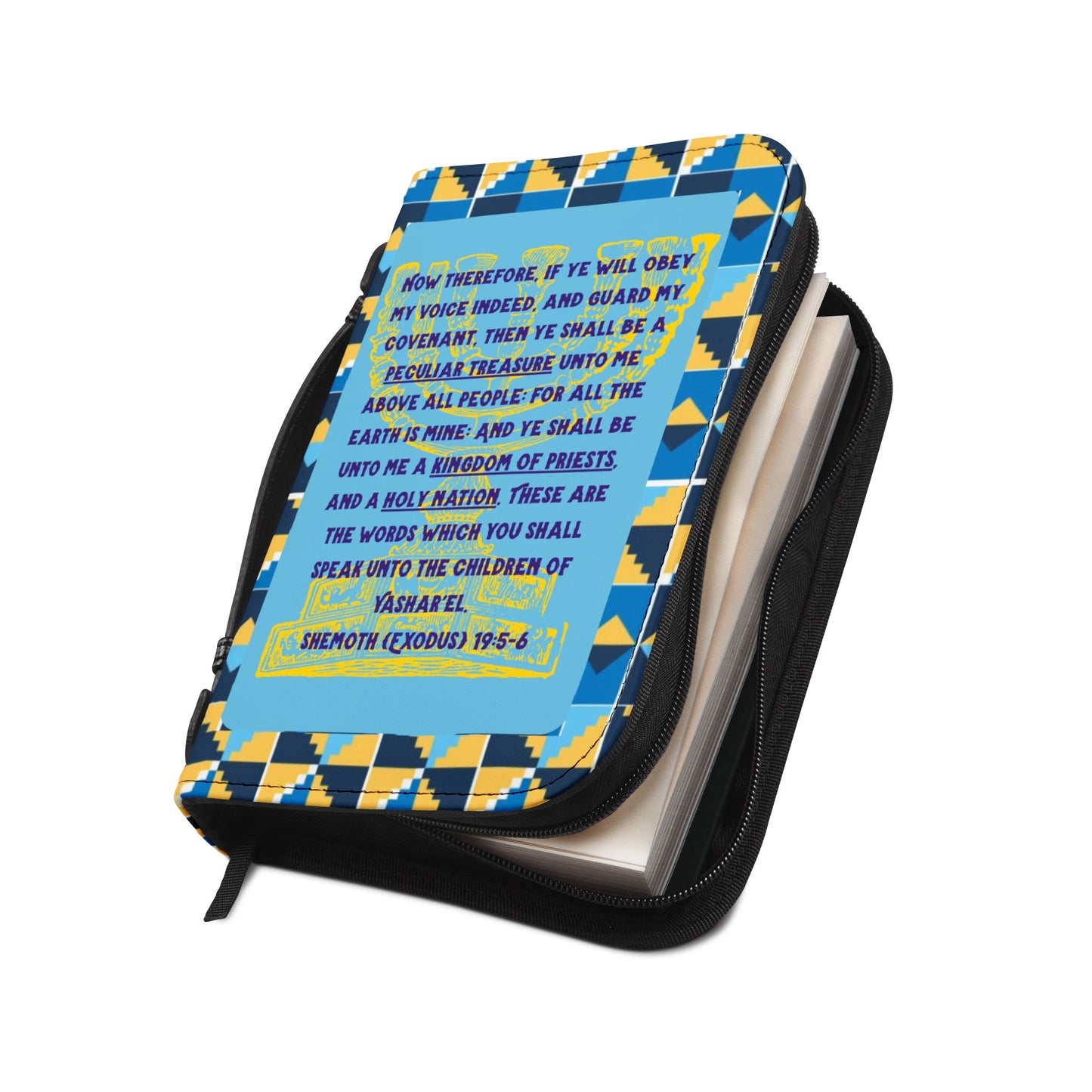 Kingdom of Priests - Light Blue Kente Bible Cover - Biblical Principles Collection