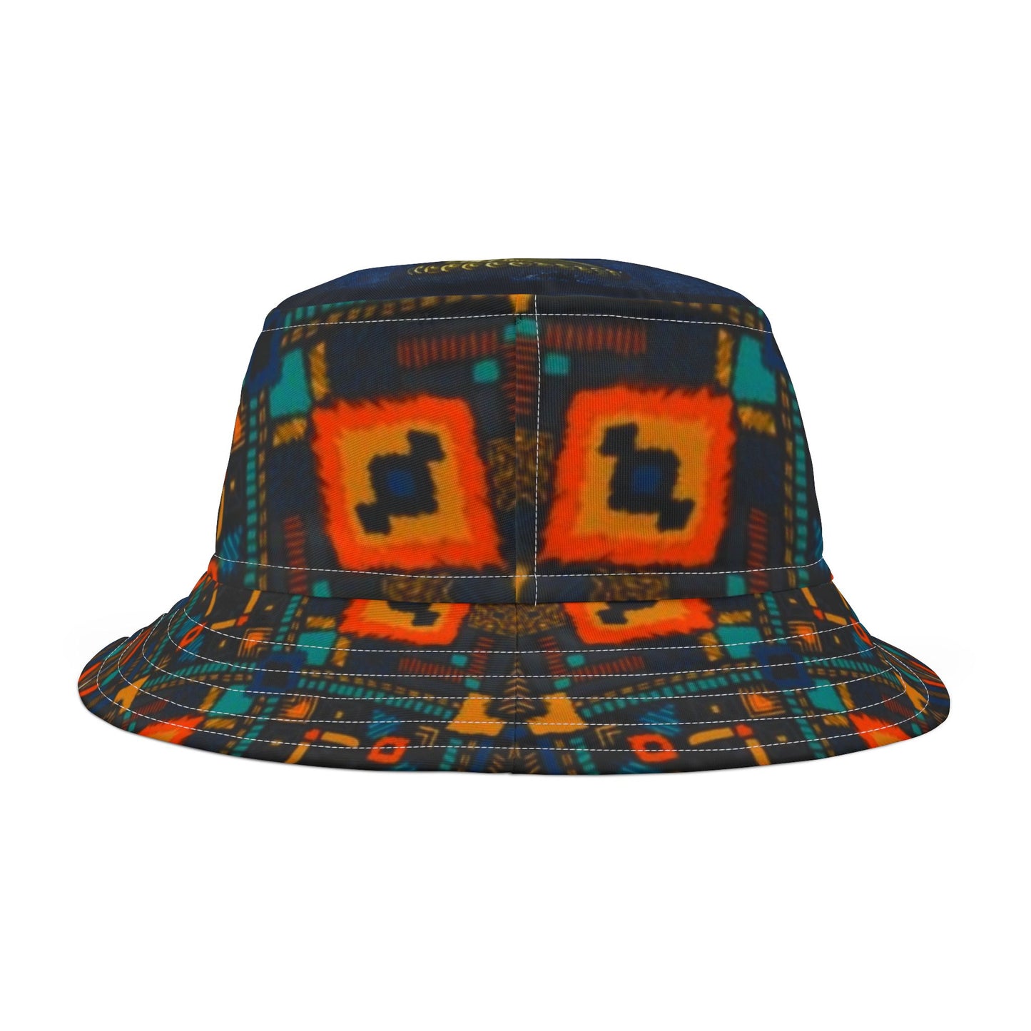 Yahuah Is My Light – Blue Kente Bucket Hat - Scriptural Affirmations Collection