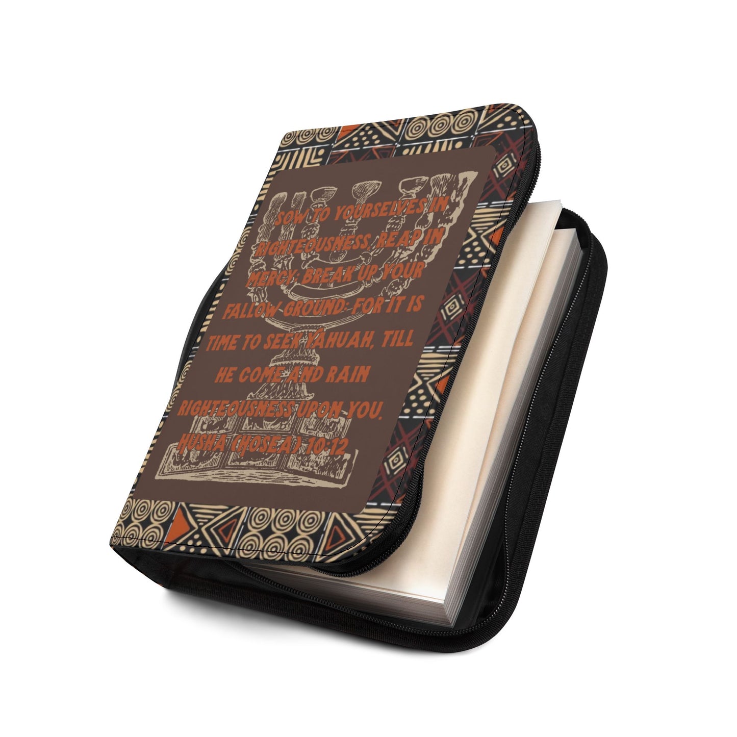 Break Up The Fallow Ground – Brown Kente Bible Cover - Scriptural Affirmations Collection