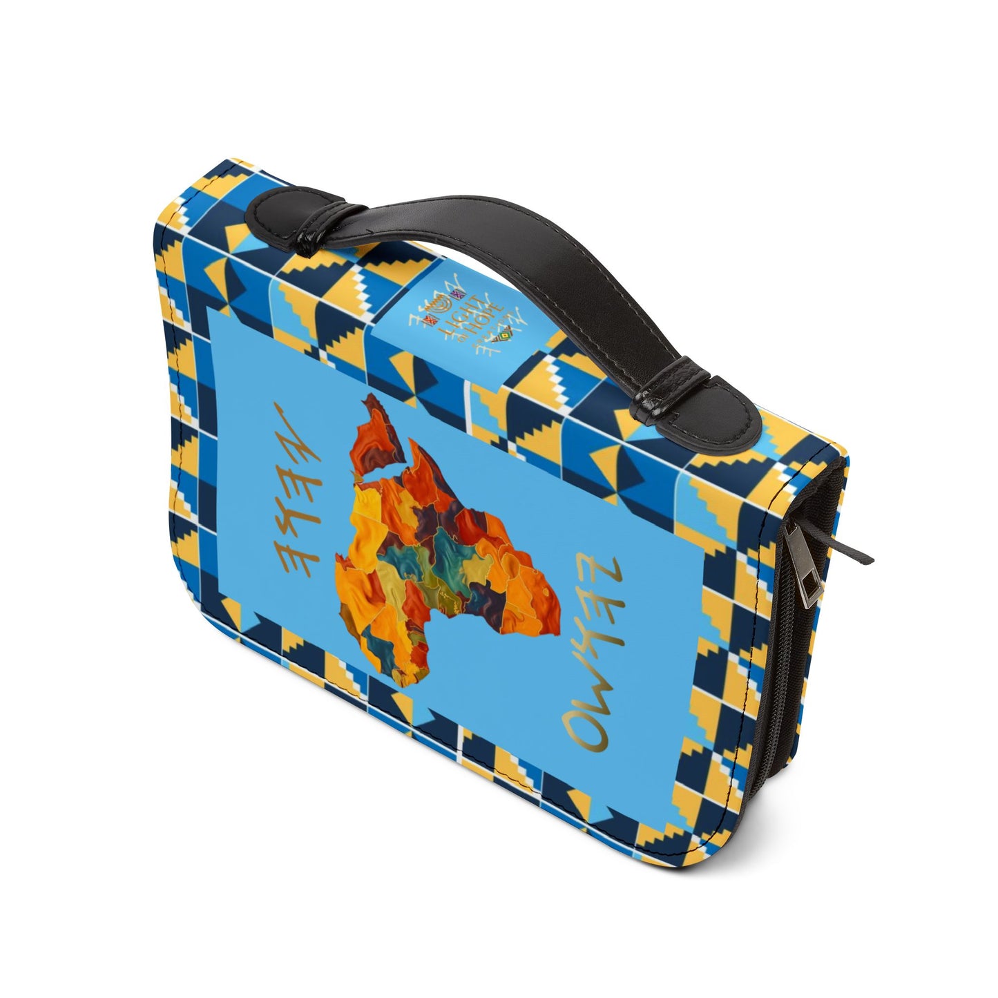 Kingdom of Priests - Light Blue Kente Bible Cover - Biblical Principles Collection