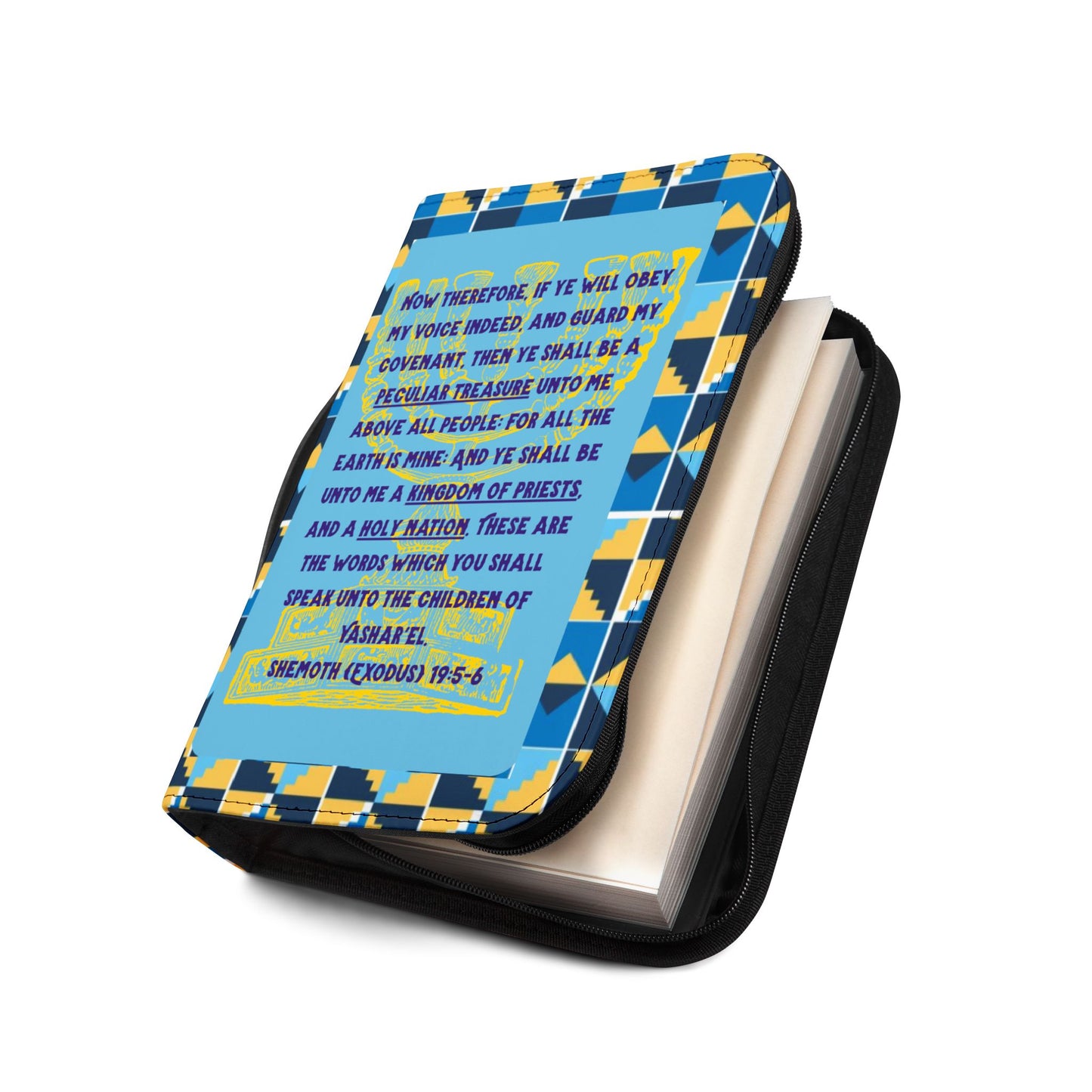Kingdom of Priests - Light Blue Kente Bible Cover - Biblical Principles Collection
