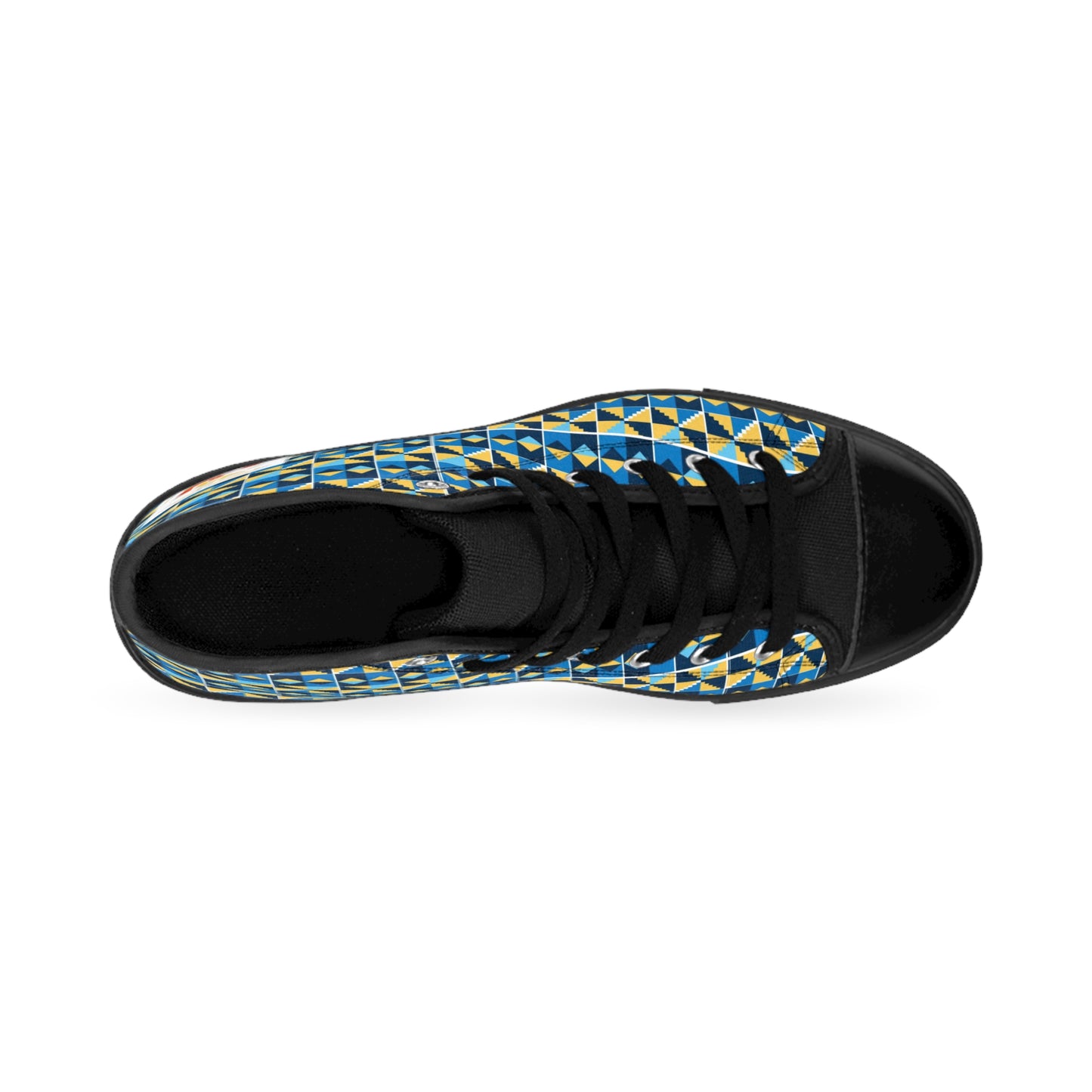 Ala-eze nke ndị nchụ-aja - Blue Kente Sneakers Omuma nke ụmụ nwanyị - Nchịkọta Yahuah dị nsọ