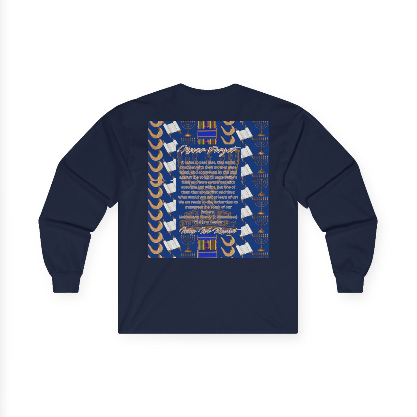 “Never Forget Why We Resist” - Long Sleeve Shirt– Hanukkah Collection