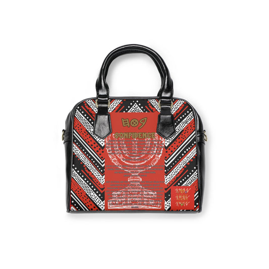 Confidence - Red Kente Shoulder Handbag -  Scriptural Affirmations Collection