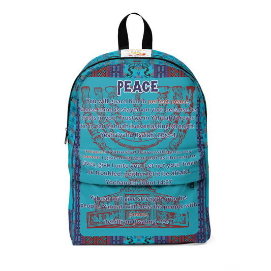 Spiritual Peace - Vibrant African Print Unisex Classic Backpack - Scriptural Affirmations Collection