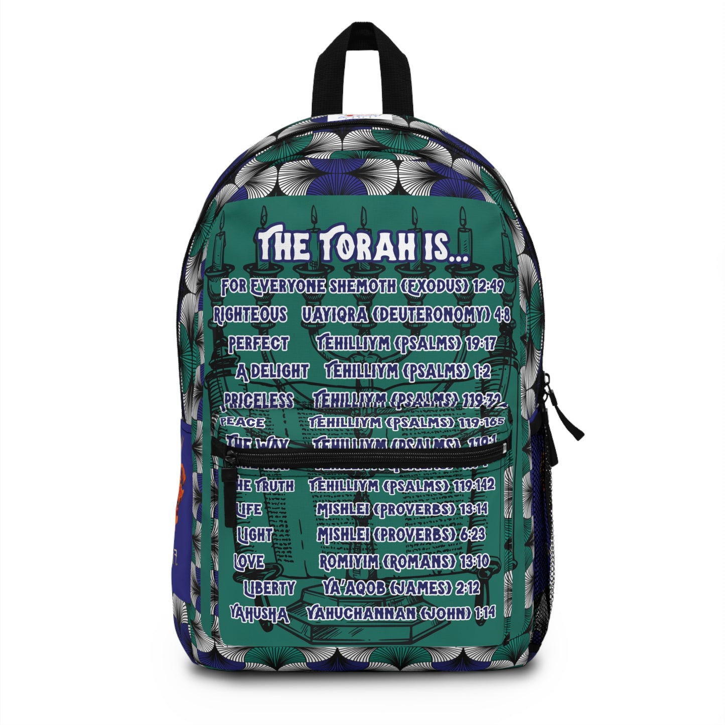 Torah Is - Royal Blue Kente Book Bag - Biblical Principles Collection