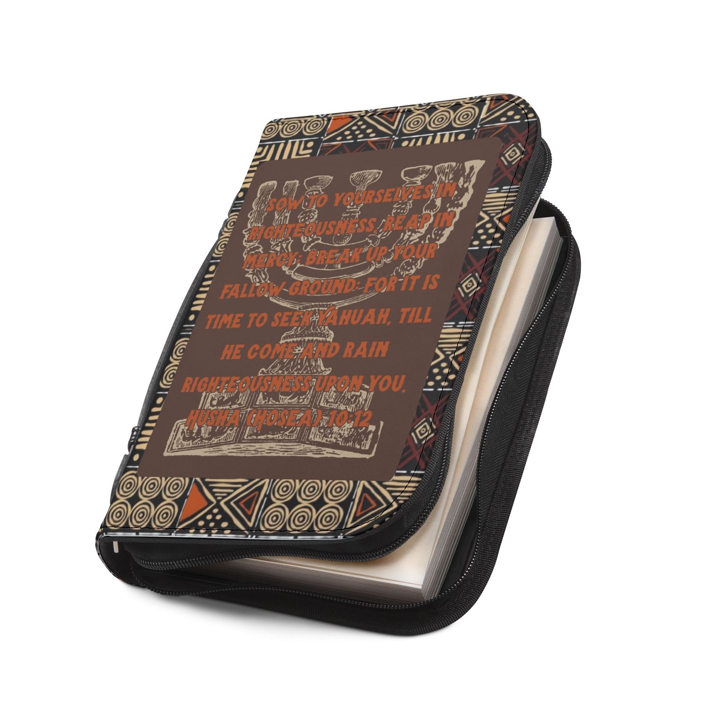 Break Up The Fallow Ground – Brown Kente Bible Cover - Scriptural Affirmations Collection
