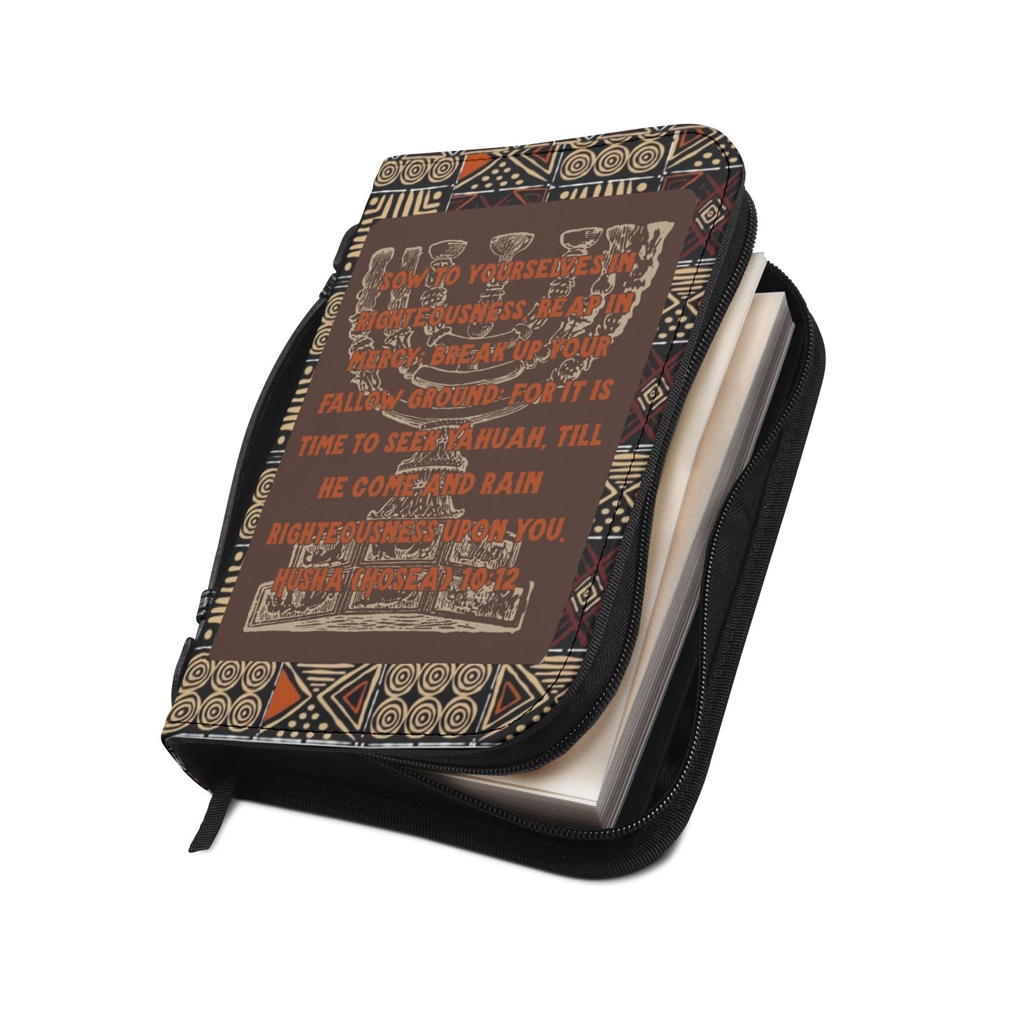 Break Up The Fallow Ground – Brown Kente Bible Cover - Scriptural Affirmations Collection