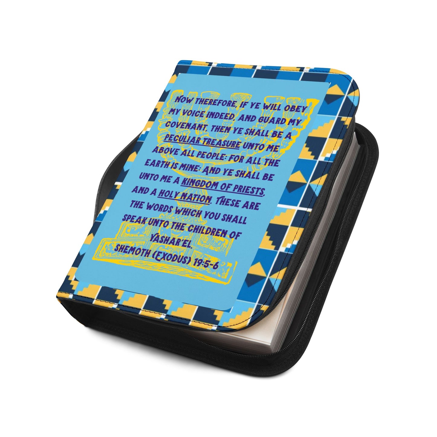 Kingdom of Priests - Light Blue Kente Bible Cover - Biblical Principles Collection