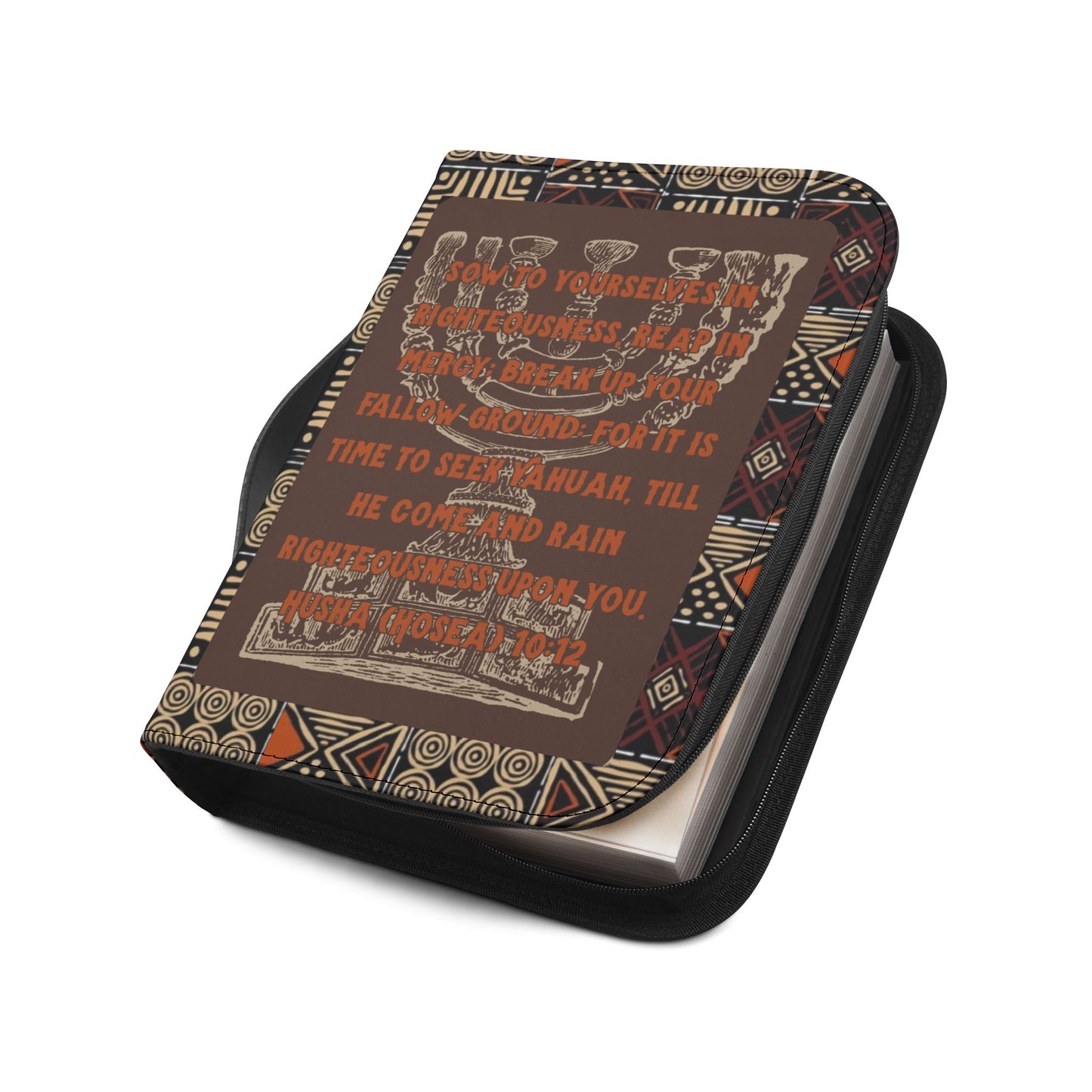 Break Up The Fallow Ground – Brown Kente Bible Cover - Scriptural Affirmations Collection