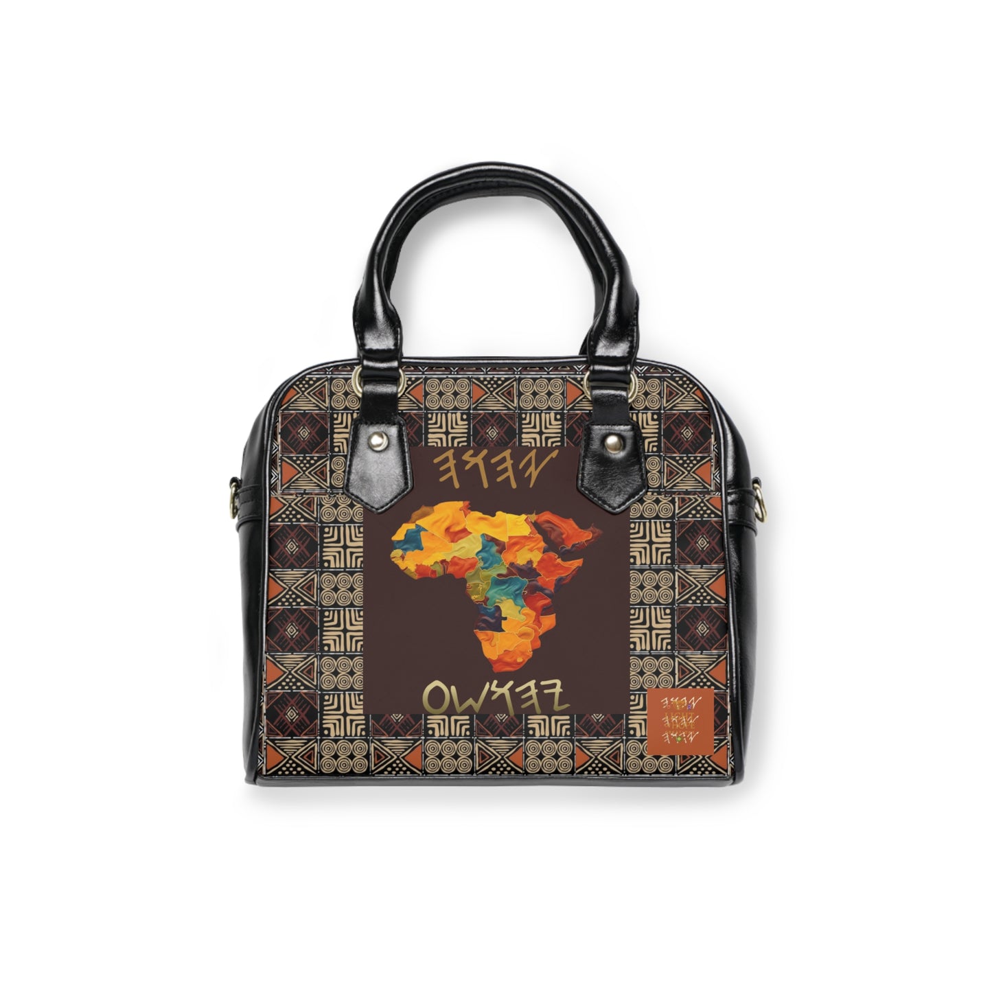 Break Up Your Fallow Ground - Brown Kente Shoulder Handbag - Biblical Principles Collection