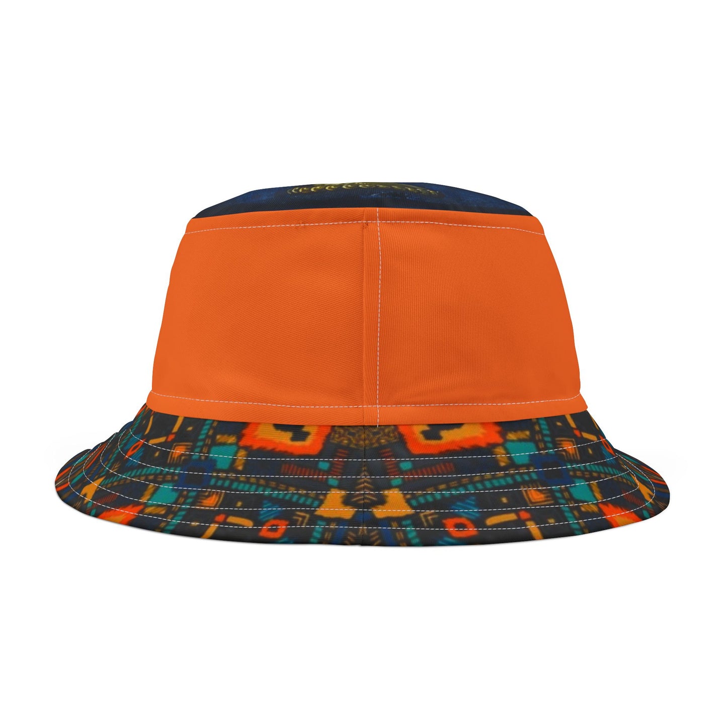Yahuah Is My Light – Blue/Orange Kente Bucket Hat - Scriptural Affirmations Collection