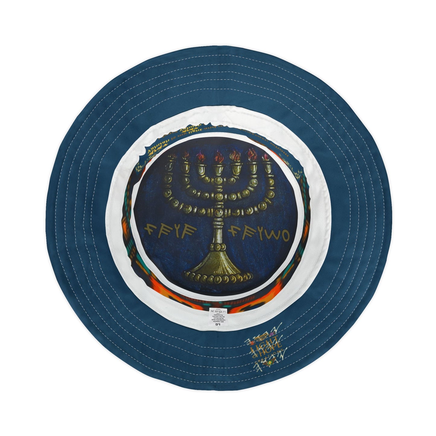 Yahuah Is My Light – Blue Kente Bucket Hat - Scriptural Affirmations Collection